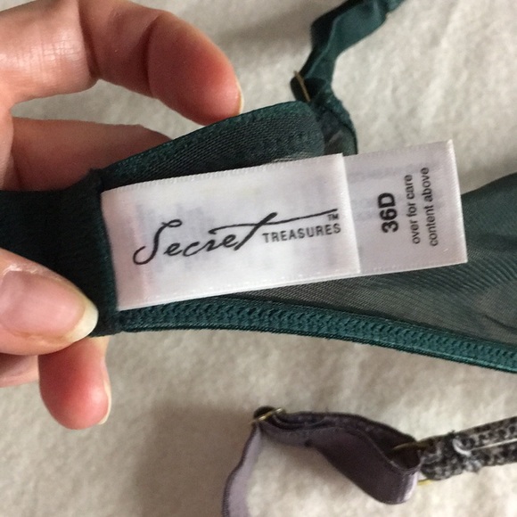 Bin 8 Bundle Of 2 Underwired Bras Adjustable Straps Green & Snake Print Size 36D - Picture 7 of 10